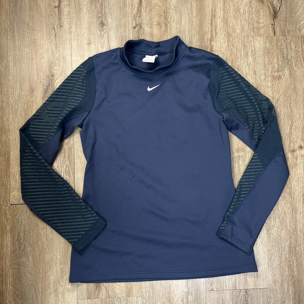 Nike Pro Womens Therma-Fit  ADV Long Sleeve Top‎ Shirt Blue Large Running